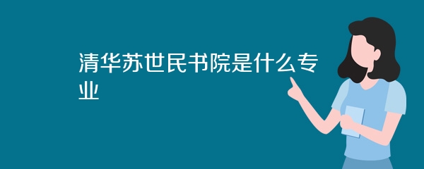 清华苏世民书院是什么专业