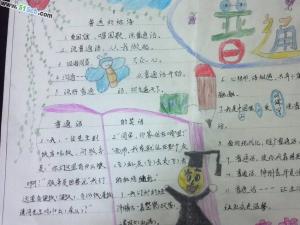 初中普通话手抄报设计版面图高清大图